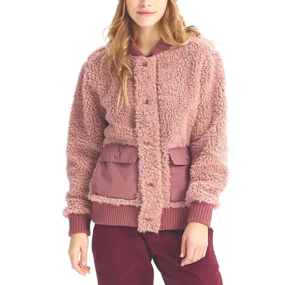 Burton Shawmut Fleece Jacket Women's Medium Fawn Shaggy
